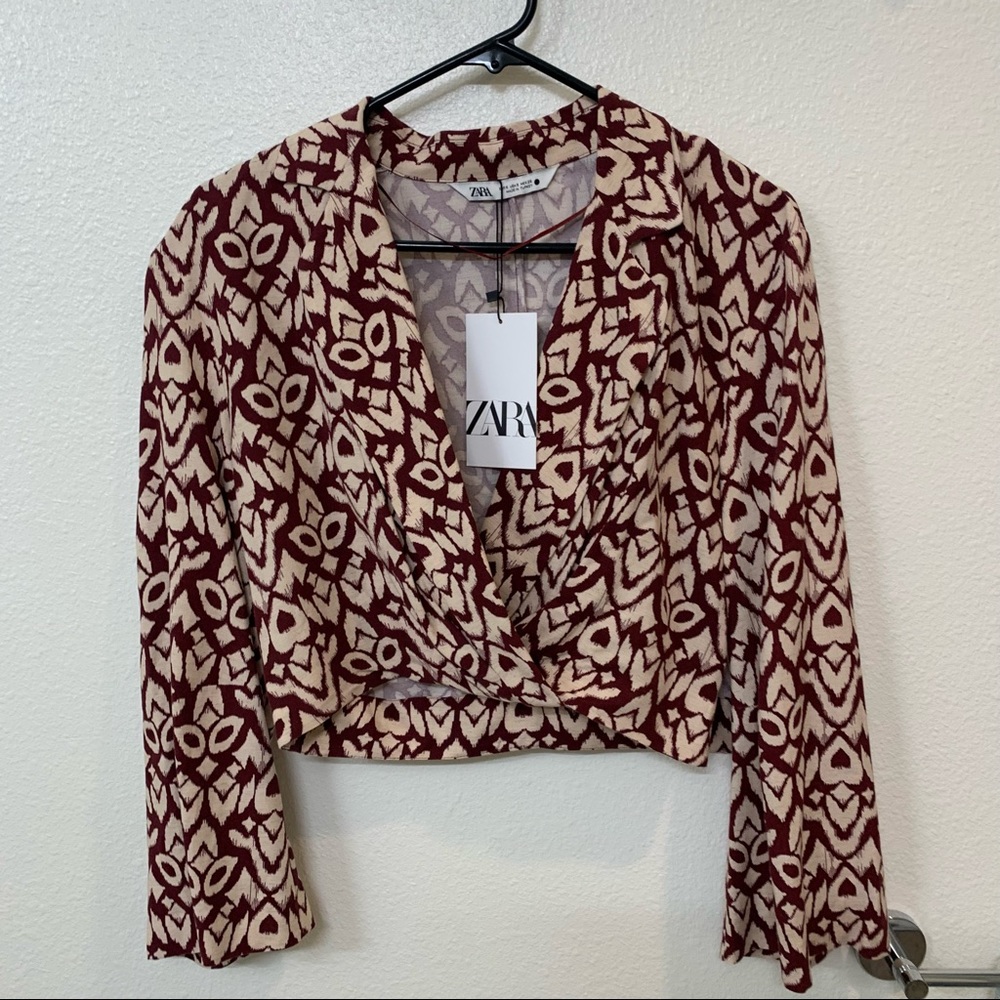 NWT Zara collared long sleeve